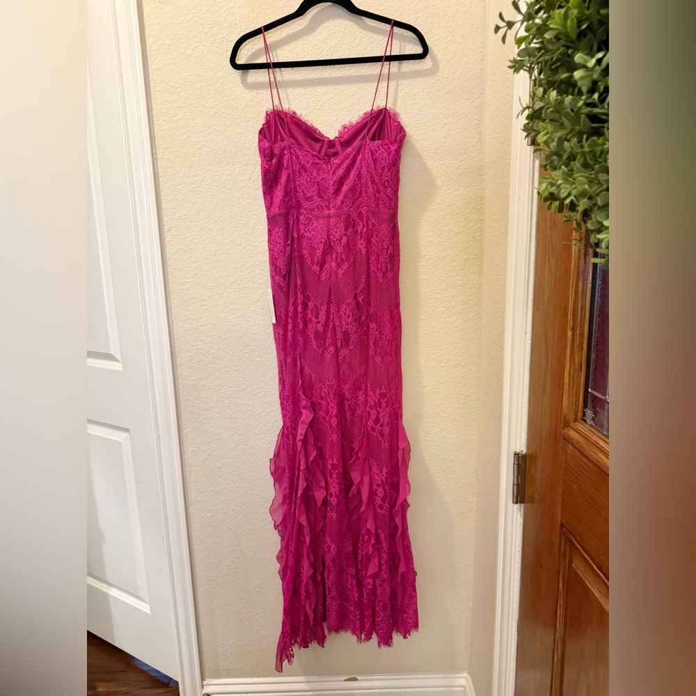 For Love and Lemons Shirley Lace Maxi Dress Pink Free People - Picture 5 of 6